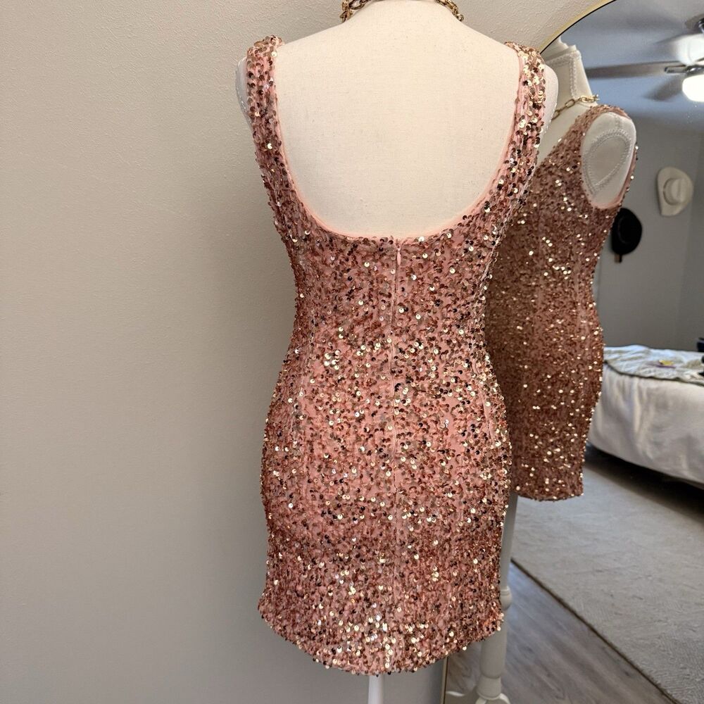 Mable Sexy Bodycon Sorority Party Homecoming Club Bachelorette Full Sequin Mini - Picture 6 of 12